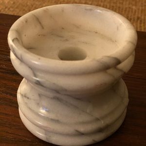 Marble convertible candlestick holder, 4”x3”